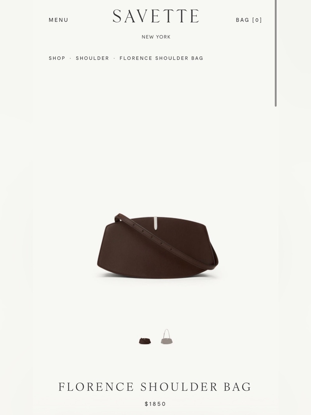 Savette Florence Shoulder Bag Dark Brown